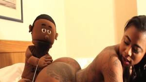 Hottest ebony couple got nailed in hotel