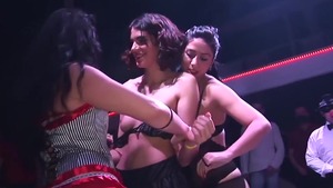 Gangbang wild caucasian in her lingerie in HD