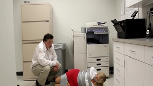 Big butt blonde receives bondage in HD