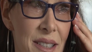 Brunette Alexandra Silk in sexy stockings plowed by BBC