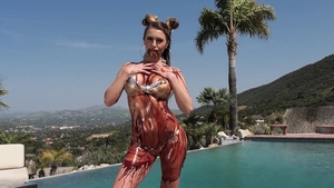 Pigtails in sexy stockings throat fucking