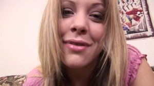 Fucking hard in the company of trimmed blonde Leah Luv