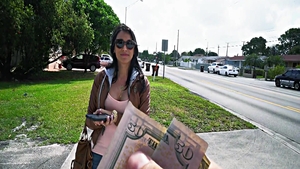 Very hawt babe pussy fucking on the street