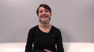 Turkish teen chick sucking dick at the castings