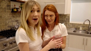 Wild teen chick raw FFM in school