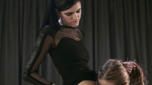 Femdom amongst lesbian in spandex