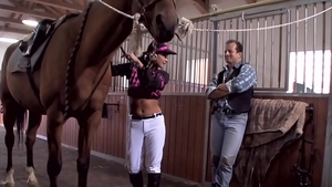 Latina Tera Joy cum on tits in the farm