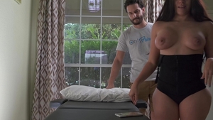 Masturbating along with perfect latina brunette