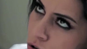 Latina blowjob in the kitchen