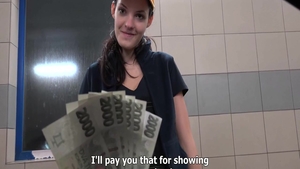 Charming perfect supermodel Anie Darling art cumshot in a car