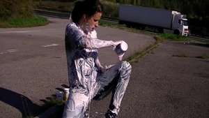 Big ass stepmom pussy eating outdoors