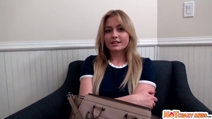 Blonde Pussy fucked at the casting