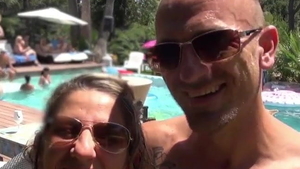 Gina Caruso & inked swinger Setina Rose orgasm in club