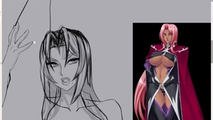 Large boobs MILF art nailed hard