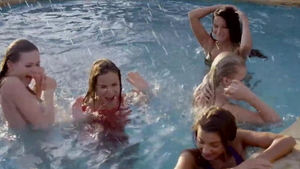 Melena Tara escorted by Patricia Patritcy group sex outdoors