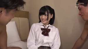 Petite japanese student striptease