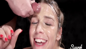 Crazy cumshot along with Alexis Crystal