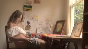 Hard pounding in company with doll