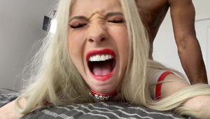 Young babe interracial banging