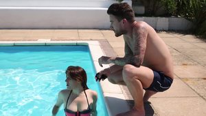 Joy Bear: Amarna Miller beside Luke Hotrod bends to get fucked