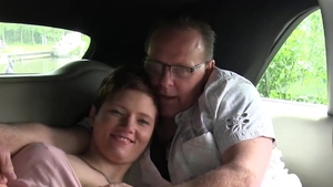 Young european amateur threesome outdoors