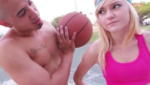 Exxxtra Small: Teen chick Chloe Foster sucking big dick